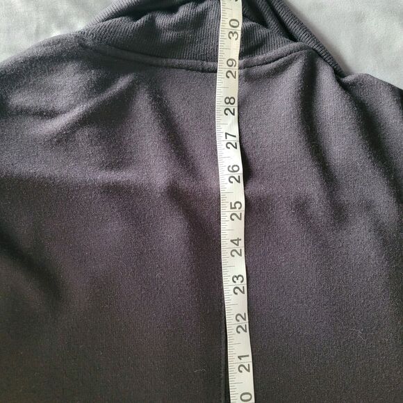 ATHLETA Pranayama Restore Wrap Size Large Black Open Front Cardigan Athleisure - Picture 7 of 9